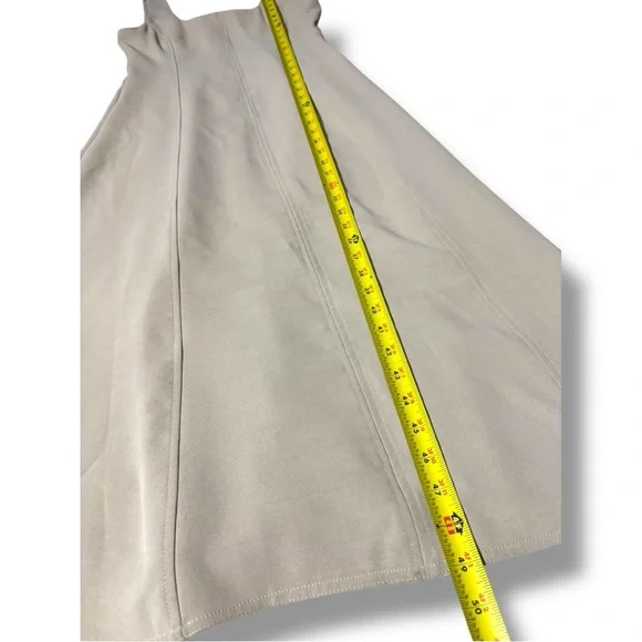 Joie Cream Sleeveless A-Line Square Neck Soft Fit & Flare Midi Dress - Picture 7 of 15